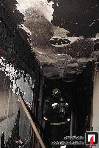 آتش سوزی آپارتمان مسکونی در تهرانپارس